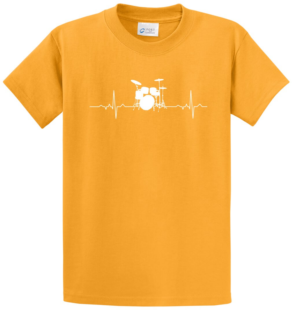 Drums Heartbeat Printed Tee Shirt
