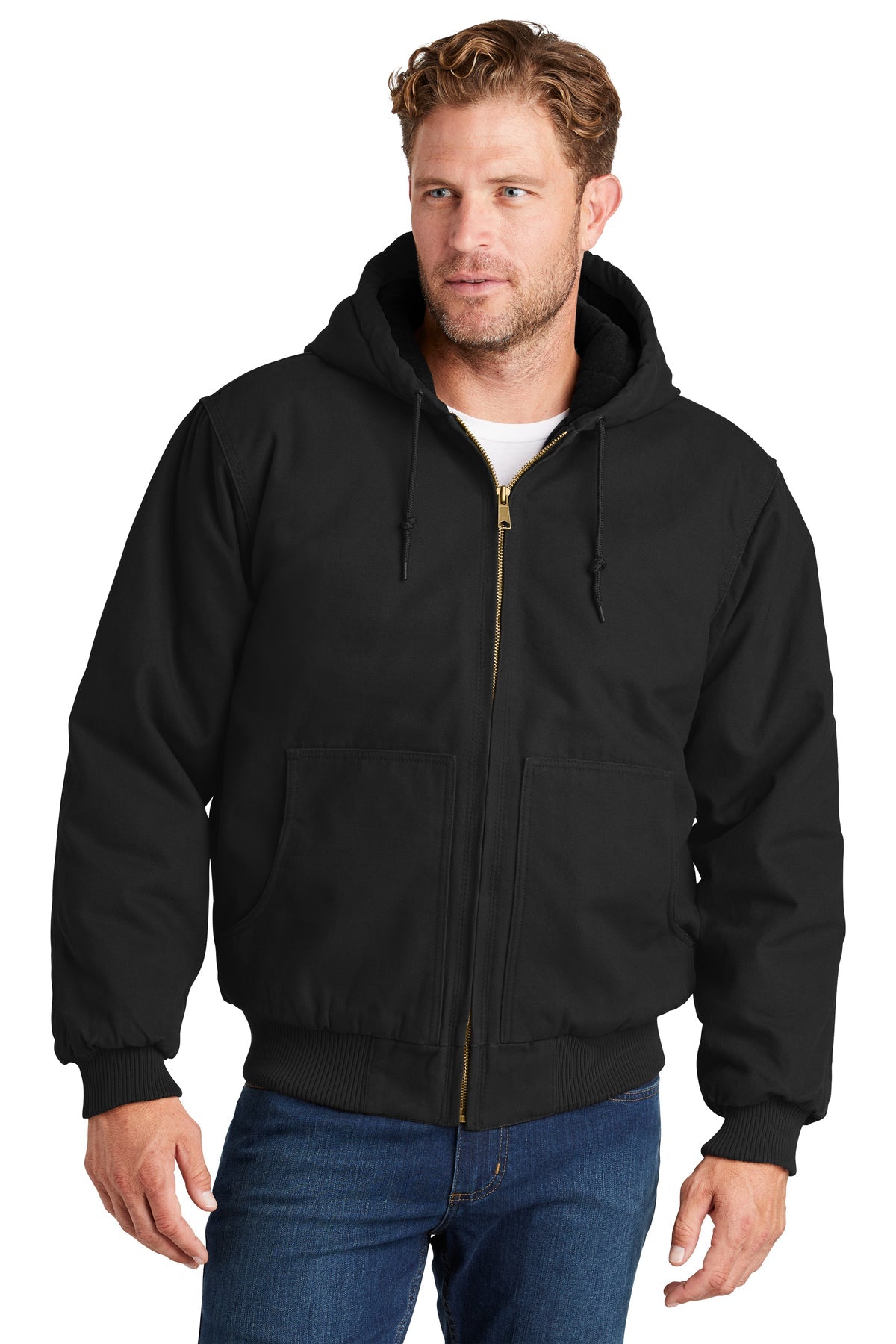 Cornerstone Washed Duck Cloth Flannel-Lined Hooded Work Jacket SM-6XL