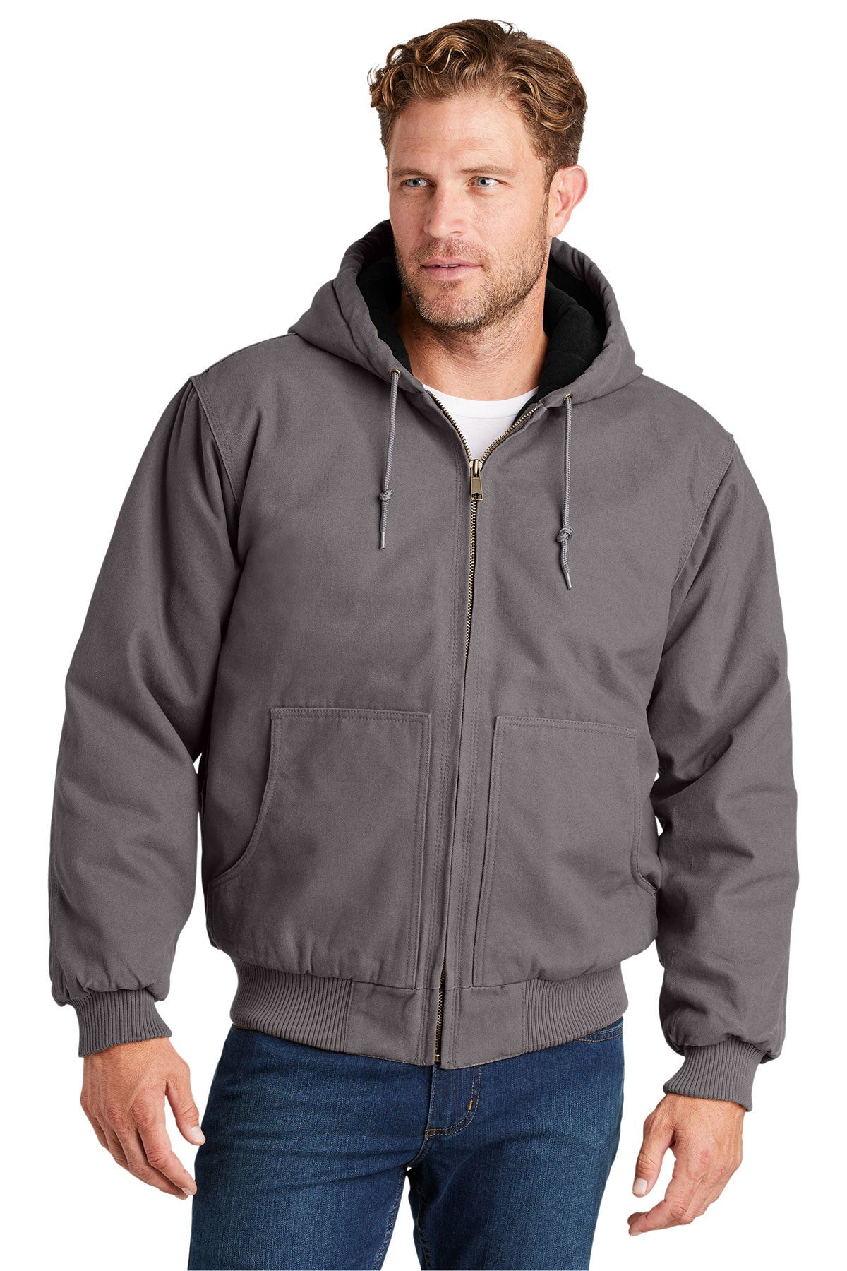 Cornerstone Washed Duck Cloth Flannel-Lined Hooded Work Jacket SM-6XL