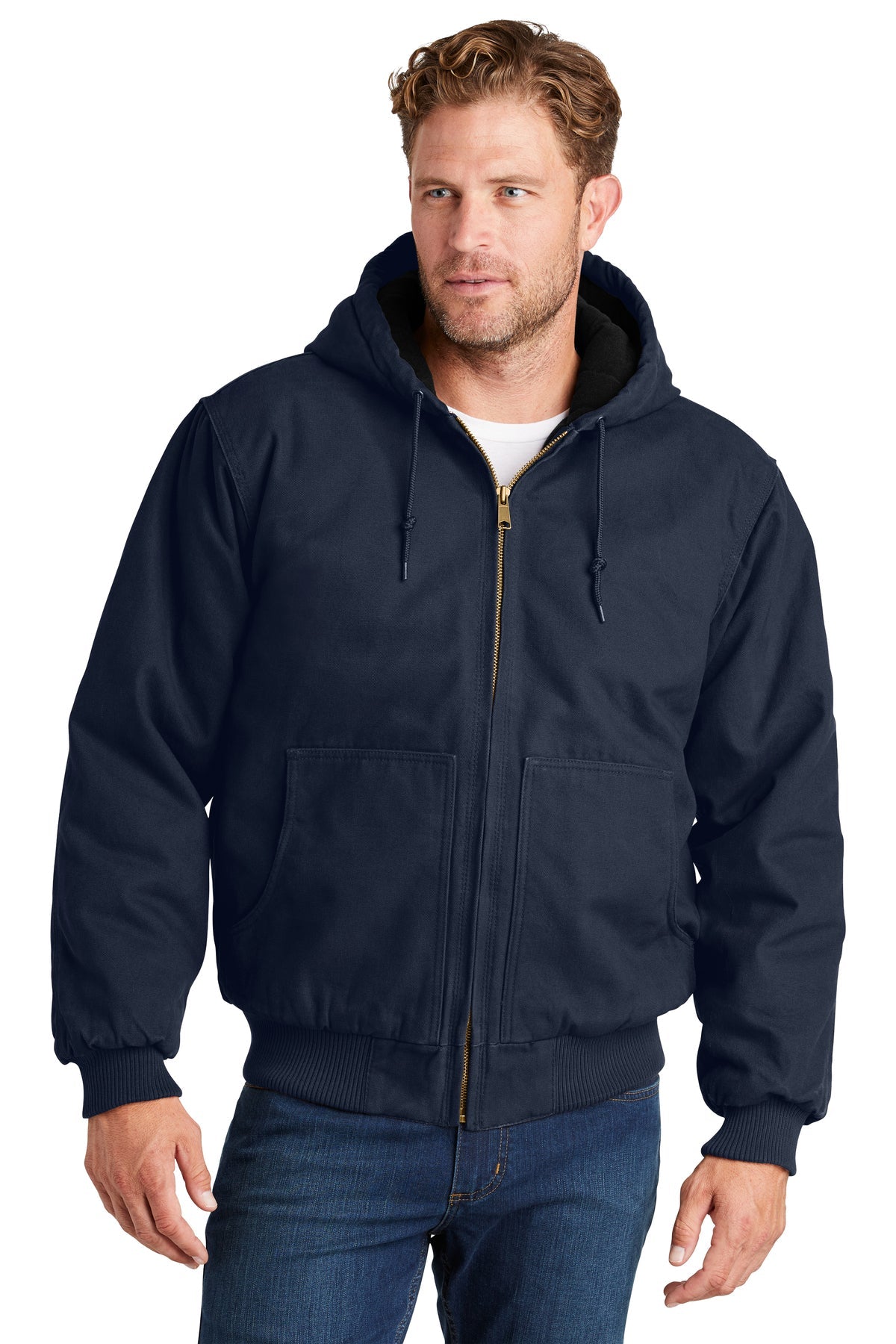 Cornerstone Washed Duck Cloth Flannel-Lined Hooded Work Jacket SM-6XL