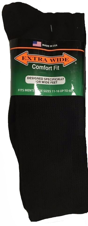 Men's King Size Extra Wide Athletic Crew Sock