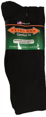 Men's King Size Extra Wide Athletic Crew Sock