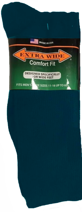 Men's King Size Extra Wide Athletic Crew Sock