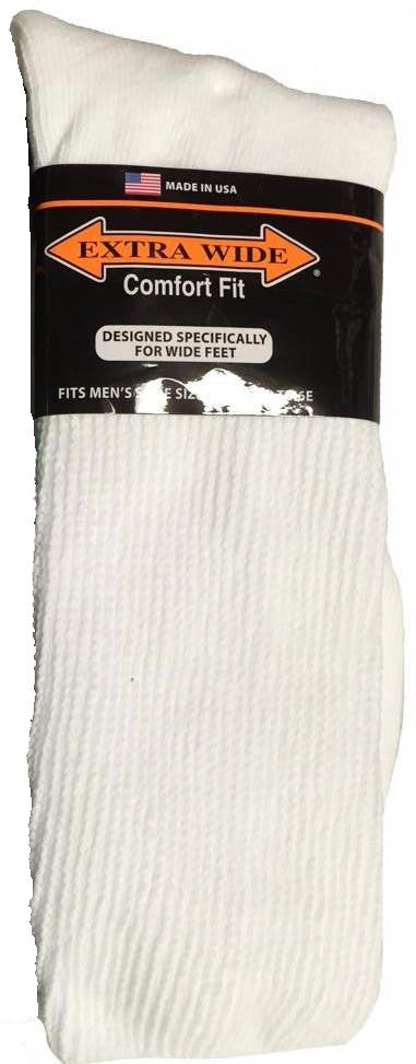 Men's King Size Extra Wide Athletic Crew Sock