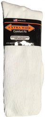 Men's King Size Extra Wide Athletic Crew Sock