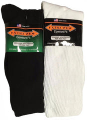 Men's King Size Extra Wide Athletic Crew Sock
