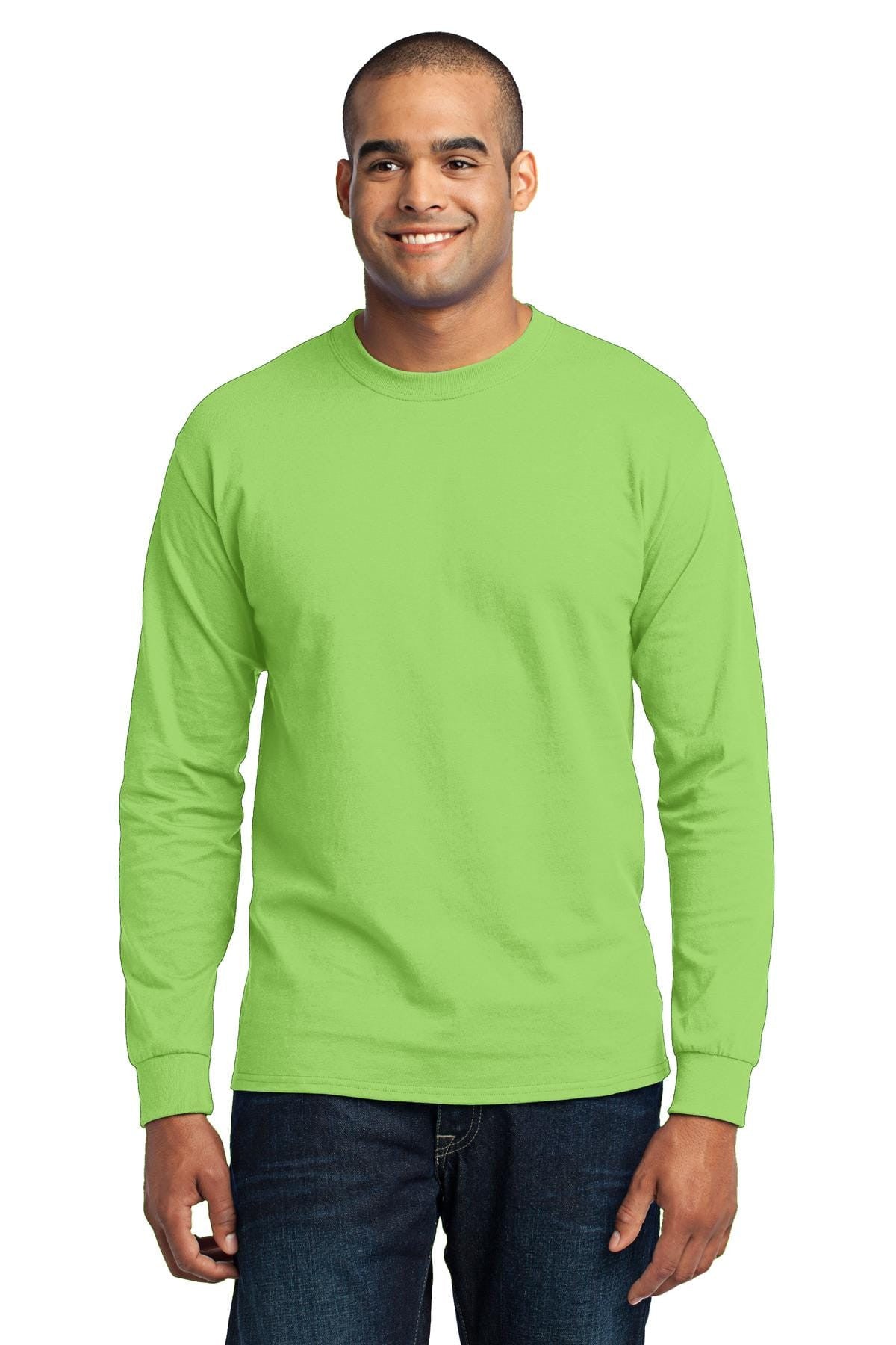 Port & Company 50/50 Poly/Cotton Long Sleeve Tee 2XL-6XL and LT-4XT