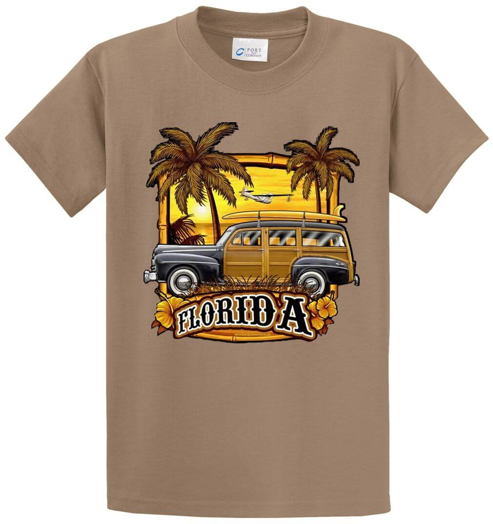 Florida Woody Car Printed Tee Shirt