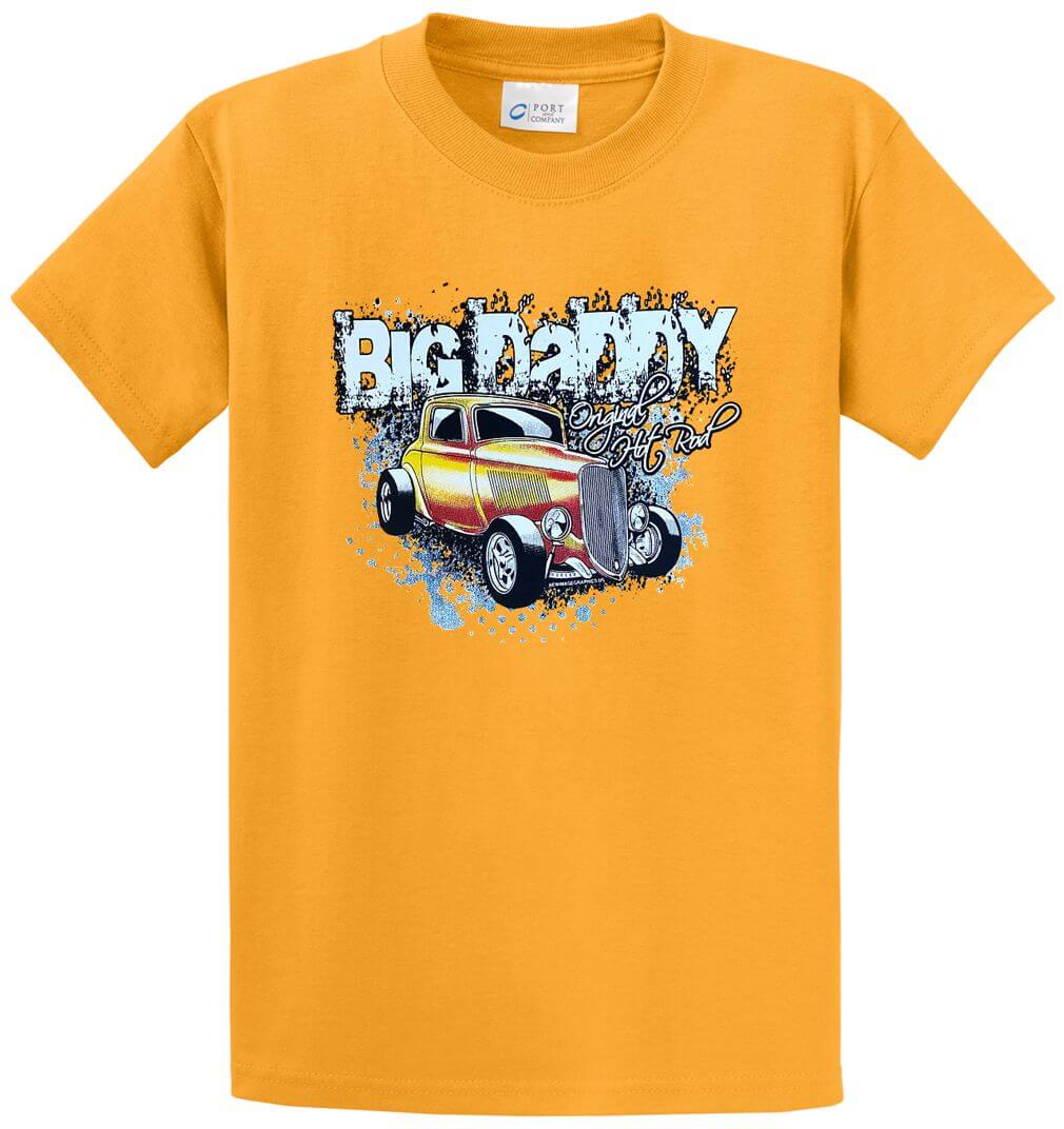 Big Daddy Hot Rod Car Printed Tee Shirt