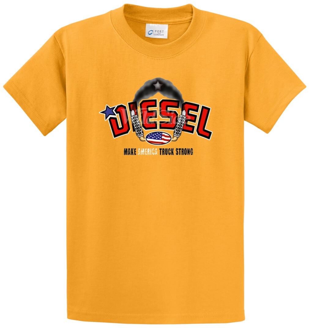 Diesel Make America Truck Strong Printed Tee Shirt